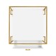 Gilded Iron Side Table in Biancaneve