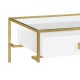 Gilded Iron Side Table in Biancaneve