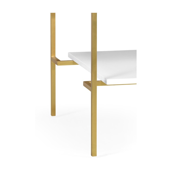Gilded Iron Side Table in Biancaneve