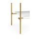 Gilded Iron Side Table in Biancaneve