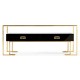 Gilded Iron Coffee Table in Smoky Black
