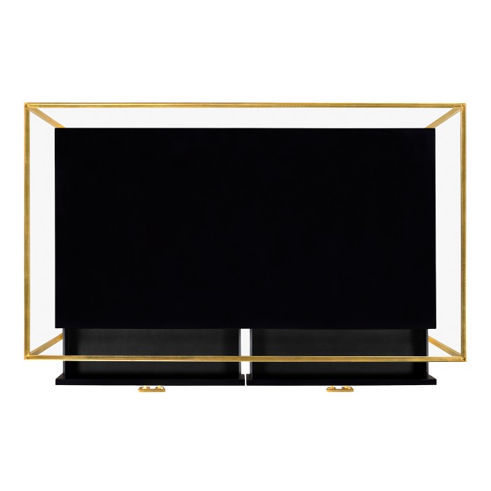 Gilded Iron Coffee Table in Smoky Black