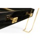 Gilded Iron Coffee Table in Smoky Black