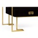 Gilded Iron Coffee Table in Smoky Black