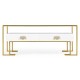 Gilded Iron Coffee Table in Biancaneve