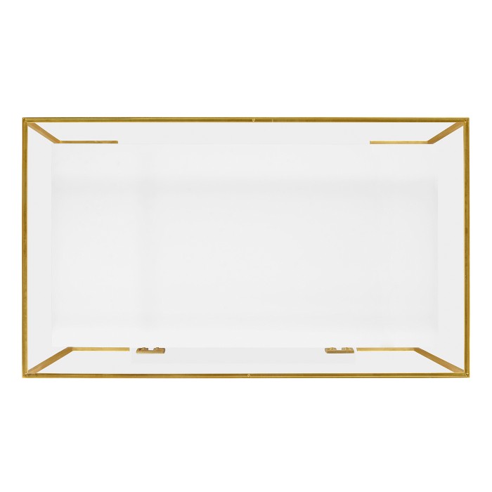Gilded Iron Coffee Table in Biancaneve