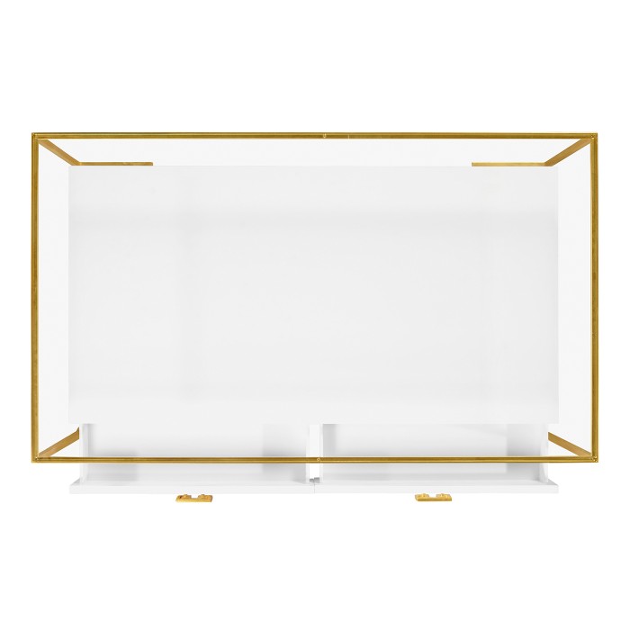 Gilded Iron Coffee Table in Biancaneve