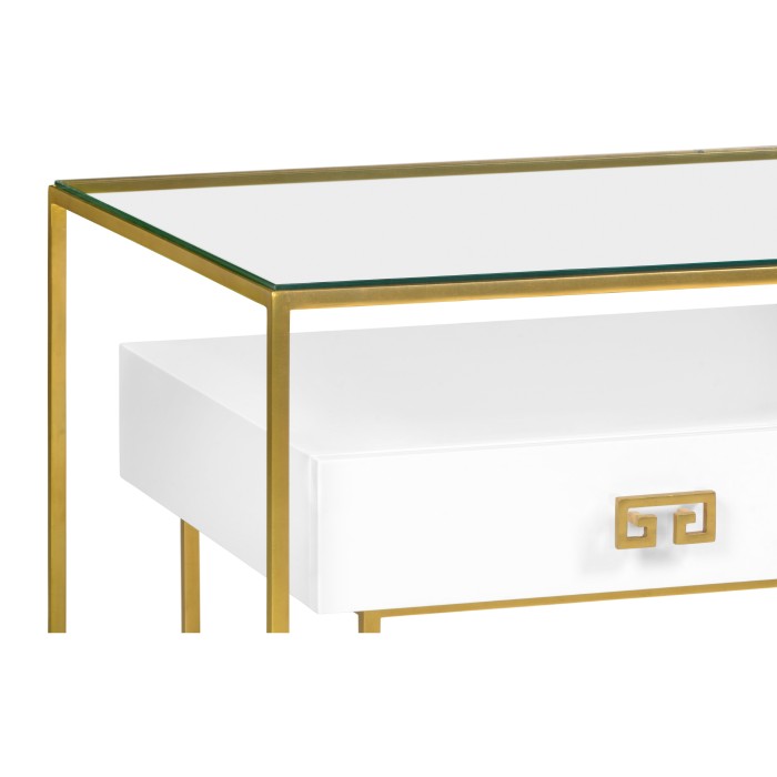 Gilded Iron Coffee Table in Biancaneve