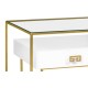 Gilded Iron Coffee Table in Biancaneve