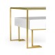 Gilded Iron Coffee Table in Biancaneve