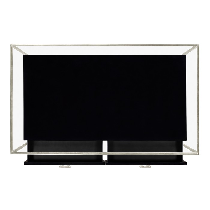 Silver Iron Coffee Table in Smoky Black