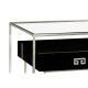 Silver Iron Coffee Table in Smoky Black