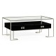 Silver Iron Coffee Table in Smoky Black