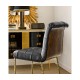 Gilded Iron Table Lamp in Smoky Black