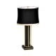 Gilded Iron Table Lamp in Smoky Black