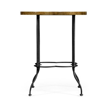 Quatrefoil Light Brown Chestnut Lamp Table