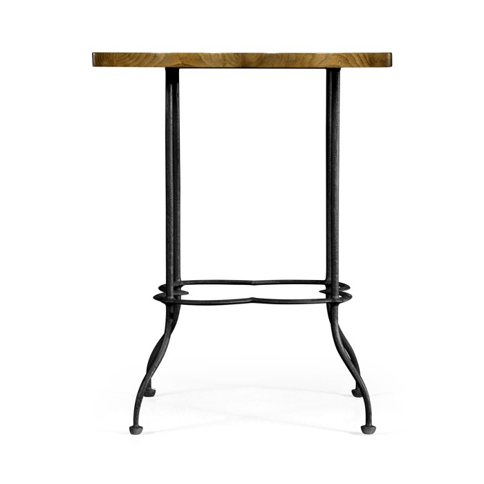 Quatrefoil Light Brown Chestnut Lamp Table
