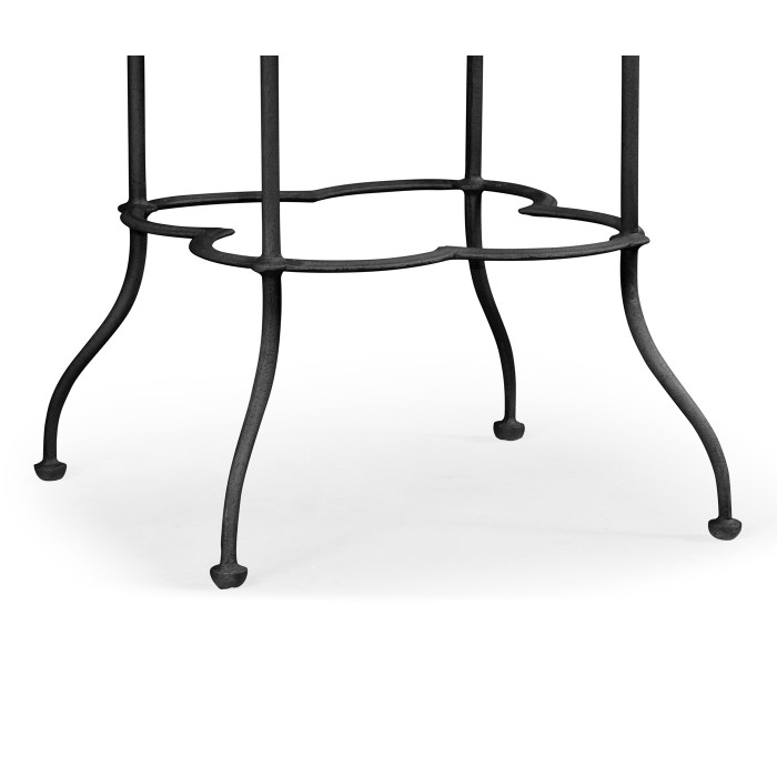 Quatrefoil Light Brown Chestnut Lamp Table