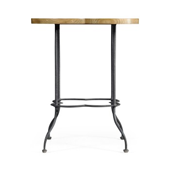 Quatrefoil Limed Chestnut Lamp Table