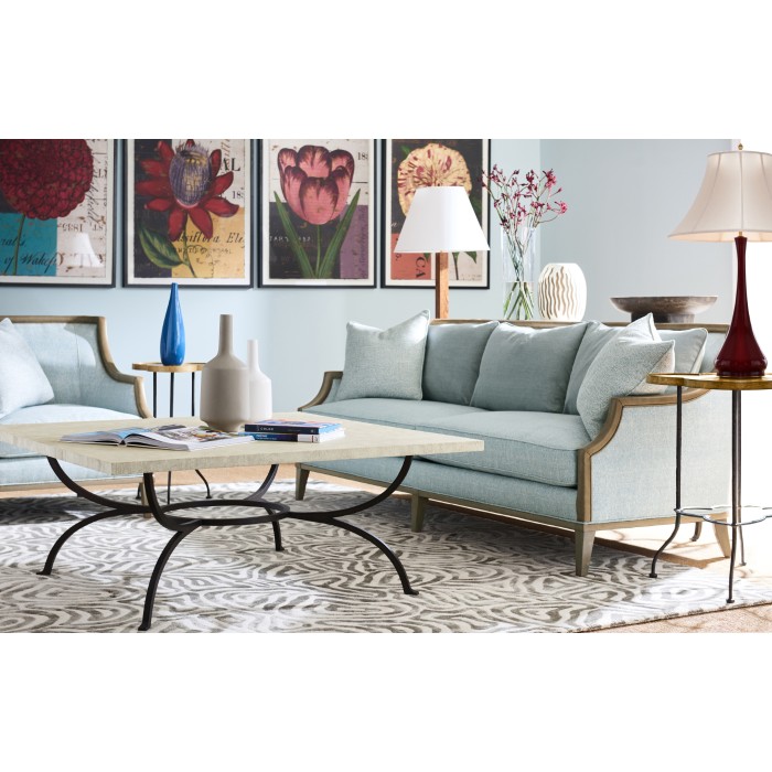 Trefoil Light Brown Chestnut Side Table