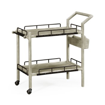 Rustic Grey Bar Cart