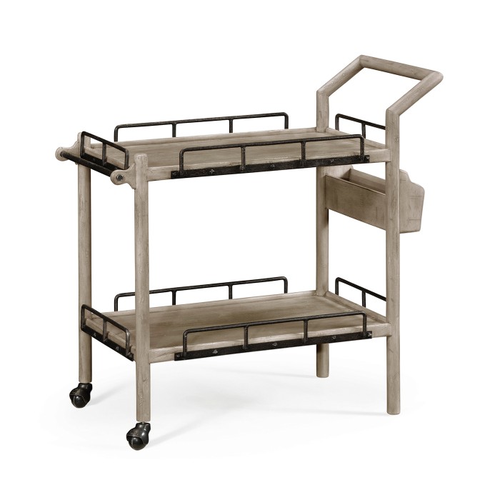 Rustic Grey Bar Cart