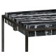 Square Iron End Table with a Black Marble Top