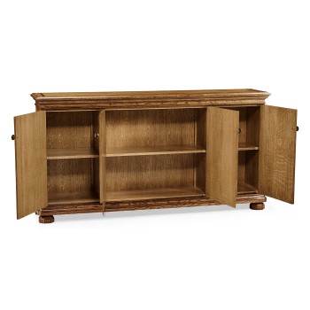 Rectangular Medium Driftwood  Four-Door Cabinet
