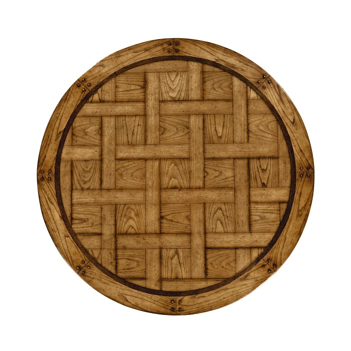 Round Light Brown Chestnut Dining Table 60