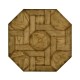 Octagonal Light Brown Chestnut Lamp Table