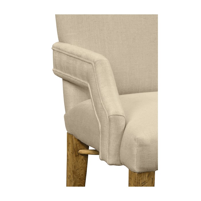 Casual High Back Chestnut Arm Chair