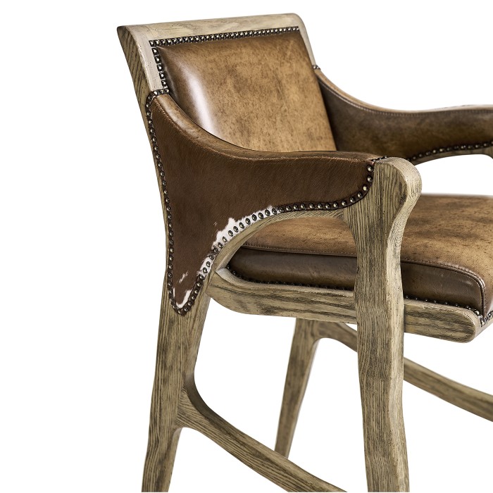 Echo Canyon Leather & Hide Bar Stool
