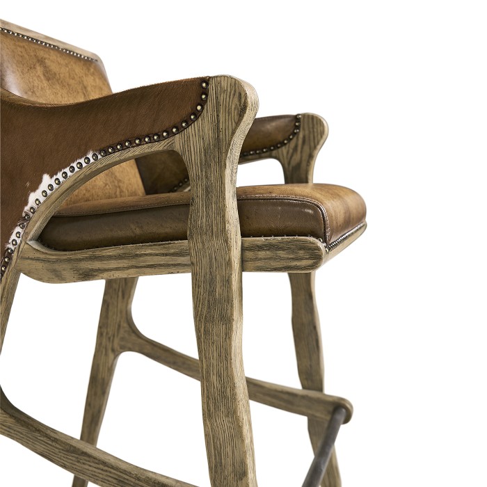 Echo Canyon Leather & Hide Bar Stool