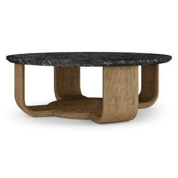 Stone Ridge Round Marble Cocktail Table Light