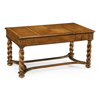 Walnut parquetry coffee games table
