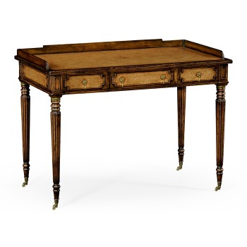 Leather inset dressing table