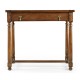 Rectangular parquet side table with drawer