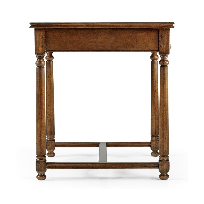 Rectangular parquet side table with drawer