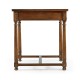 Rectangular parquet side table with drawer