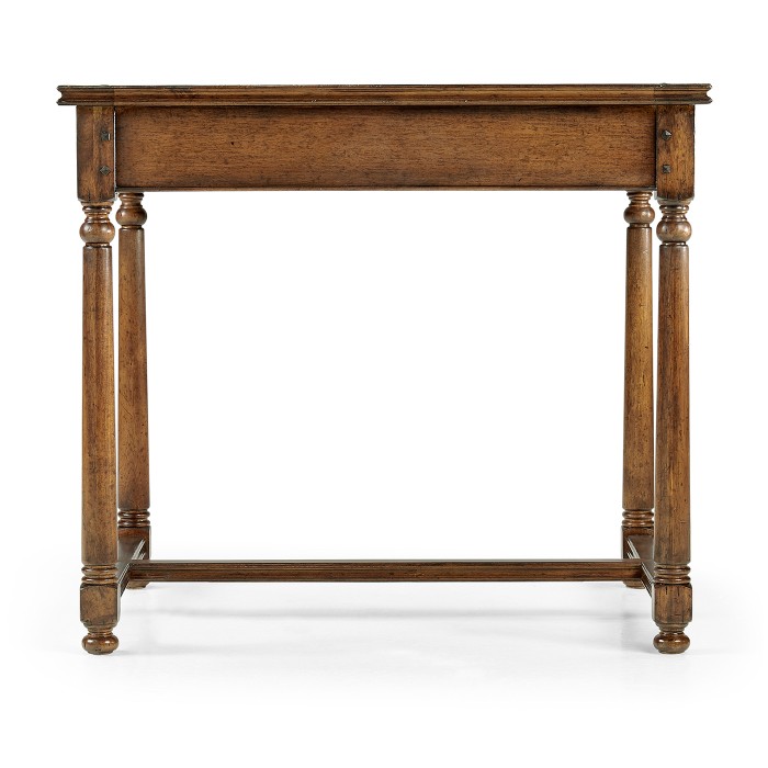 Rectangular parquet side table with drawer