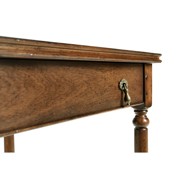 Rectangular parquet side table with drawer