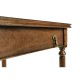 Rectangular parquet side table with drawer