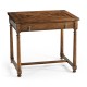 Rectangular parquet side table with drawer