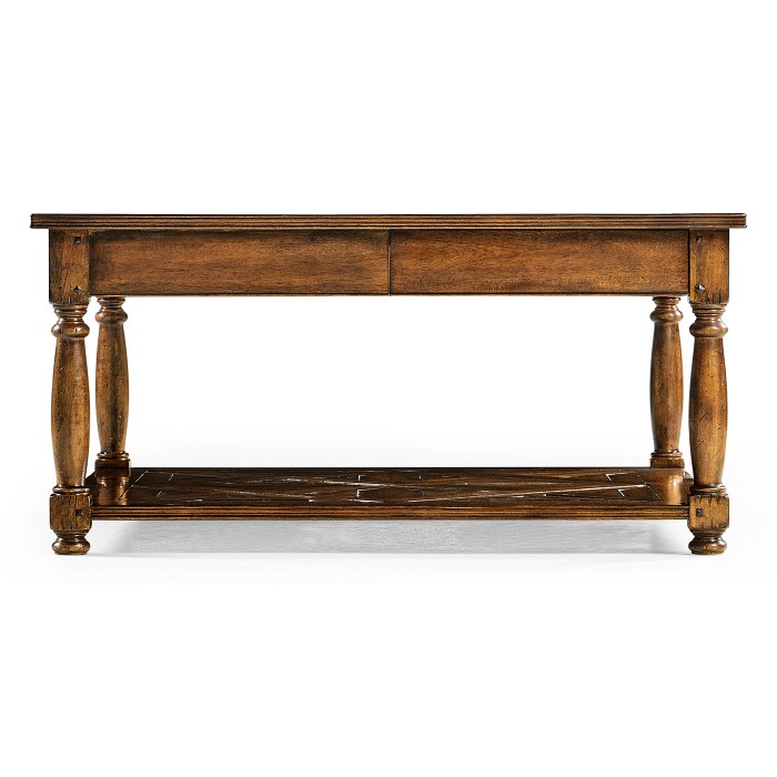 Square Parquet Topped Coffee Table
