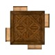 Square Parquet Topped Coffee Table