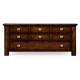 Square parquet coffee table with 14 drawers