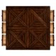 Square parquet coffee table with 14 drawers