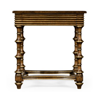 Walnut and Églomisé Side Table
