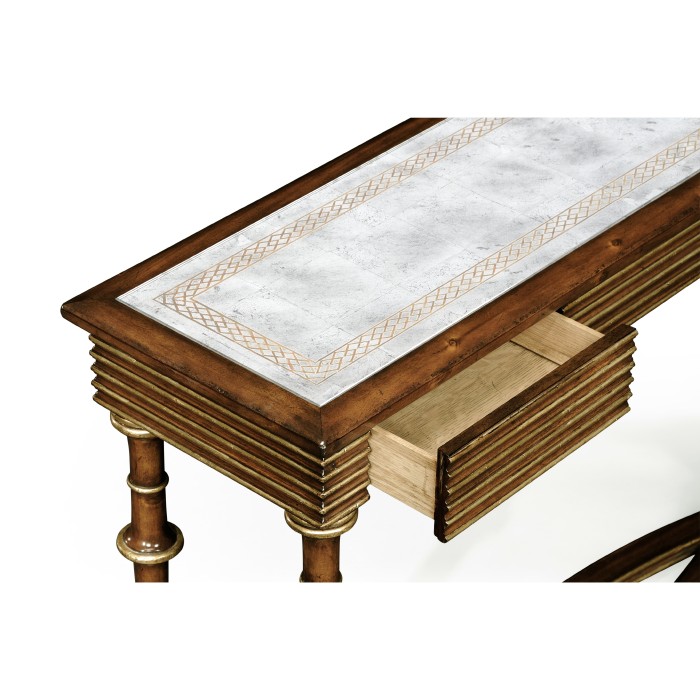 Églomisé & walnut console