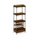 Walnut Three-Tier Étagère with Single Canterbury